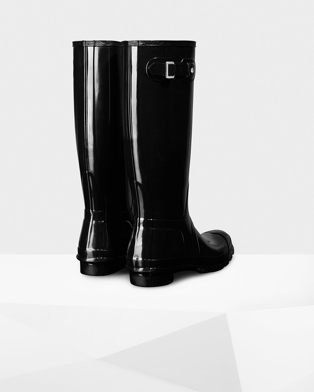 Bottes Hautes de Pluie Hunter Original Gloss Femme Noir THAVBFN-02